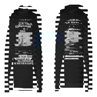 Uss Paul Hamilton Ddg V2 Long Sleeve T-Shirt - Monsterry