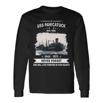 Uss Pawcatuck Ao V2 Long Sleeve T-Shirt - Monsterry CA