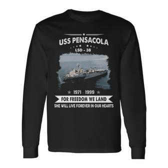 Uss Pensacola Lsd V2 Long Sleeve T-Shirt - Monsterry