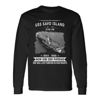 Uss Savo Island Cve Long Sleeve T-Shirt - Monsterry CA