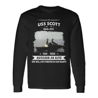 Uss Scott Ddg Long Sleeve T-Shirt - Monsterry UK