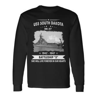 Uss South Dakota Bb Long Sleeve T-Shirt - Monsterry UK