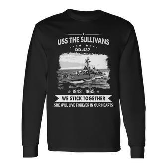 Uss The Sullivans Dd Long Sleeve T-Shirt - Monsterry UK