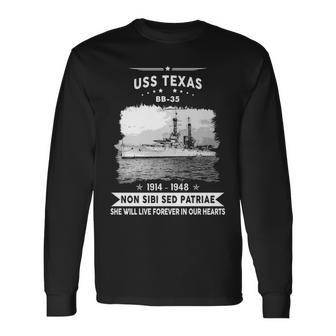 Uss Texas Bb 35 Battleship Long Sleeve T-Shirt - Monsterry CA