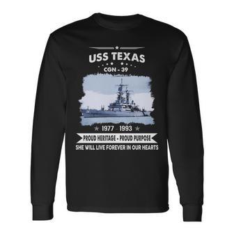 Uss Texas Cgn Long Sleeve T-Shirt - Monsterry