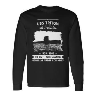 Uss Triton Ssrn 586 Ssn Long Sleeve T-Shirt - Monsterry UK