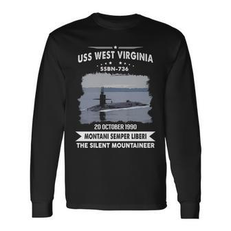 Uss West Virginia Ssbn Long Sleeve T-Shirt - Monsterry UK