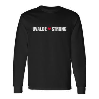 Uvalde Texas Strong Heart Long Sleeve T-Shirt - Monsterry