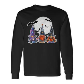 Vampire Witch Gnome Halloween Long Sleeve T-Shirt - Seseable