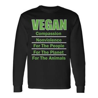 Vegan Message Long Sleeve T-Shirt