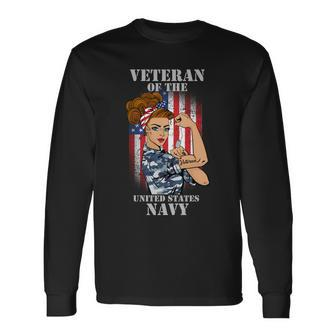 Veteran Of The United States Navy Women Tshirt Long Sleeve T-Shirt - Monsterry CA