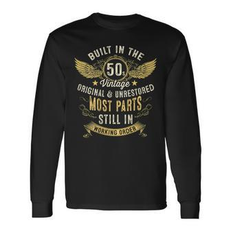 Vintage 1950S Built In The 50S Fifties 70Th Birthday V2 Long Sleeve T-Shirt - Seseable
