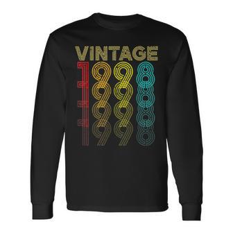 Vintage 1998 24 Years Old Men And Women 24Th Birthday Long Sleeve T-Shirt - Seseable