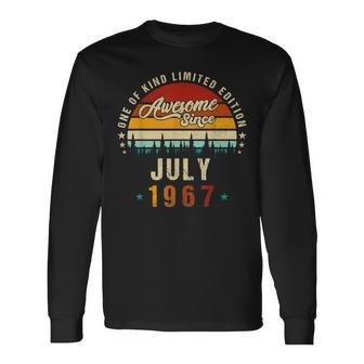 Vintage 55Th Birthday Awesome Since July 1967 Epic Legend Long Sleeve T-Shirt - Seseable