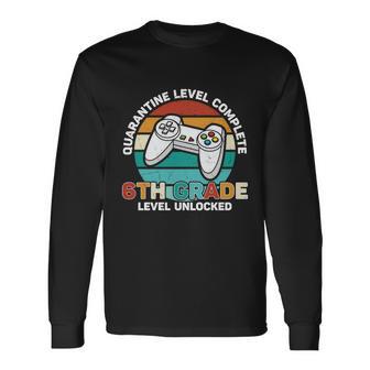 Vintage 6Th Grade Level Unlocked First Day Of School Back To School Long Sleeve T-Shirt - Monsterry DE