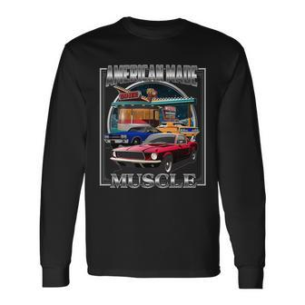 Vintage American Made Muscle Classic Cars And Diner Tshirt Long Sleeve T-Shirt - Monsterry AU