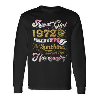 Vintage August Girl 1972 Classic 50 Years Old 50Th Birthday Long Sleeve T-Shirt - Seseable