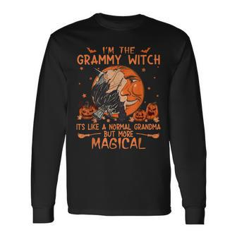 Women Vintage Cute Grammy Witch Halloween Costume 2021 Idea Long Sleeve T-Shirt - Seseable