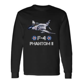 Vintage F4 Phantom Ii Jet Military Aviation Tshirt Long Sleeve T-Shirt - Monsterry CA