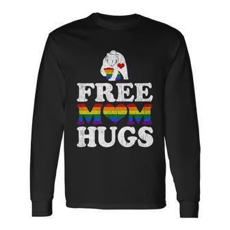 Vintage Free Mom Hugs Mama Bear Heart Pride Month Lgbt 2022 Long Sleeve T-Shirt - Thegiftio UK
