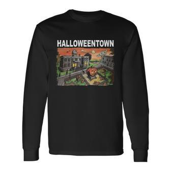 Vintage Halloween Town Long Sleeve T-Shirt - Monsterry
