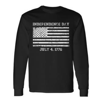 Vintage Independence Day Long Sleeve T-Shirt - Monsterry