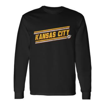 Vintage Kansas City Football V2 Long Sleeve T-Shirt - Monsterry