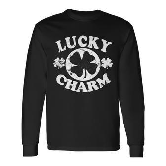 Vintage Lucky Charm Irish Clover Long Sleeve T-Shirt - Monsterry DE