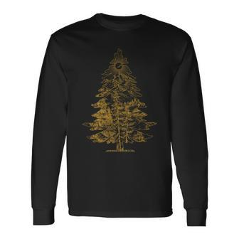 Vintage Nature Lover Pine Tree Forest Tshirt V2 Long Sleeve T-Shirt - Monsterry UK