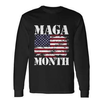 Vintage Old Happy Maga Month Patriotic Tank Top Long Sleeve T-Shirt - Monsterry CA