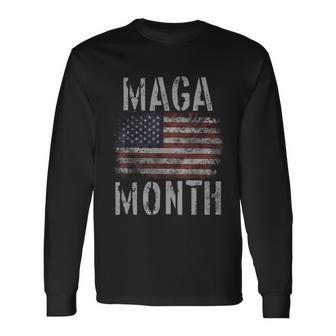 Vintage Old Happy Maga Month Patriotic Tank Top V2 Long Sleeve T-Shirt - Monsterry CA