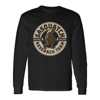 Vintage Sasquatch Research Team Emblem Tshirt Long Sleeve T-Shirt - Monsterry