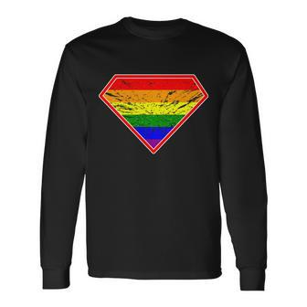 Vintage Super Gay Logo Long Sleeve T-Shirt - Monsterry