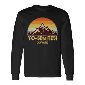 Vintage Yo-Semites Go Vote Anti Trump Long Sleeve T-Shirt - Thegiftio UK