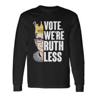 Vote Were Ruthless Rgb Feminist Pro Choice Long Sleeve T-Shirt - Monsterry