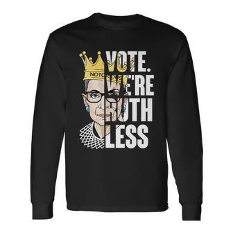 Vote Were Ruthless Rgb Feminist Pro Choice Long Sleeve T-Shirt - Monsterry UK