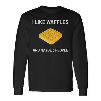 I Like Waffles Belgian Waffles Lover Men Women Long Sleeve T-Shirt T-shirt Graphic Print - Thegiftio UK