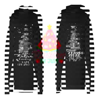 Watermelon Christmas Tree Christmas In July Summer Vacation V2 Long Sleeve T-Shirt - Thegiftio UK