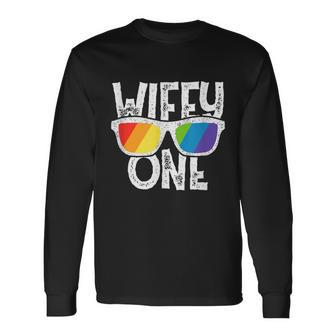Wifey One Lesbian Pride Lgbt Bride Couple Long Sleeve T-Shirt - Monsterry