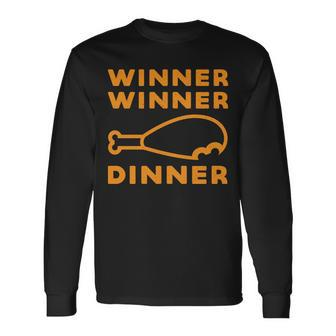 Winner Winner Chicken Dinner Gaming Long Sleeve T-Shirt - Monsterry
