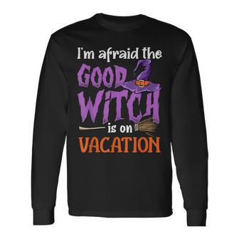Witch Halloween Broomstick Bad Witch Long Sleeve T-Shirt - Seseable
