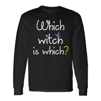 Which Witch Is Which Halloween English Grammar Teacher Long Sleeve T-Shirt - Seseable