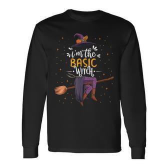 Im The Basic Witch Halloween Matching Group Costume Long Sleeve T-Shirt - Seseable