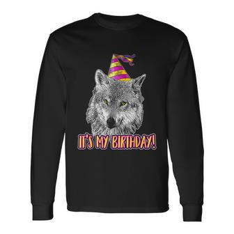 Wolf Birthday Themed Party Wolves Theme Girl Wolf Lover Long Sleeve T-Shirt - Monsterry