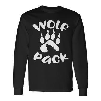 Wolf Pack Wolf Matching Men Women Long Sleeve T-Shirt T-shirt Graphic Print - Thegiftio UK