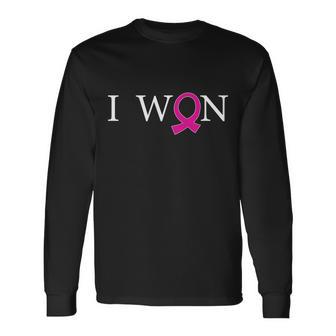 I Won Defeat Breast Cancer Survivor Long Sleeve T-Shirt - Monsterry AU