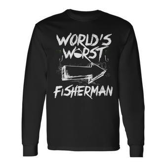 Worlds Worst Fisherman Long Sleeve T-Shirt - Seseable