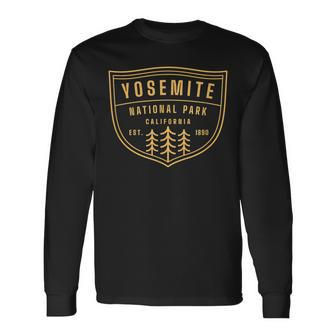 Yosemite National Park Vintage Souvenir Retro Long Sleeve T-Shirt - Seseable