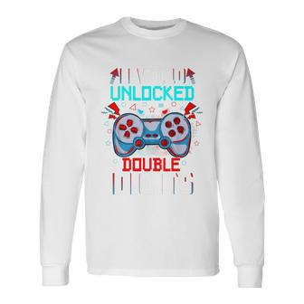 10Th Birthday For Boys Double Digits 10 Year Old Gamer Long Sleeve T-Shirt - Monsterry DE