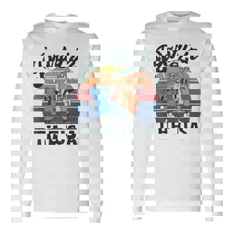 4Th Of July For Hot Dog Lover Party In The Usa Vintage Long Sleeve T-Shirt | Seseable FR